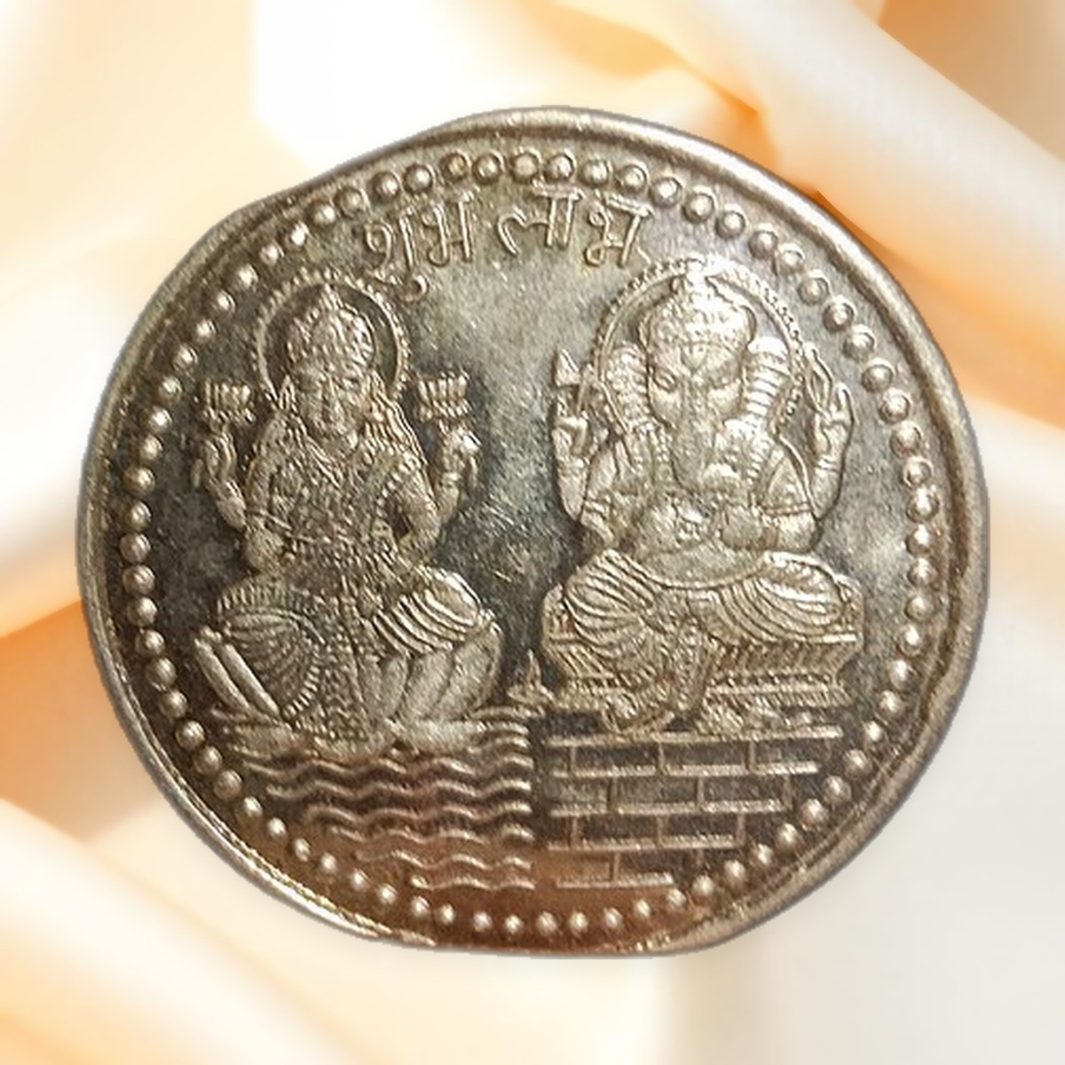 Lakshmi-Ganesh Silver Coin — Pure silver pooja & gifting coin